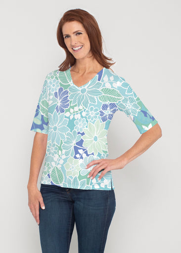Hawaii Isles (13609) ~ Signature Elbow Sleeve V-Neck Top