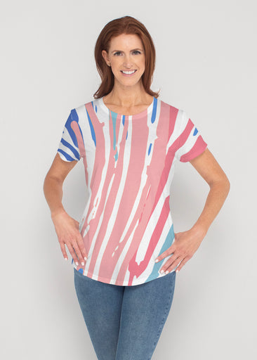 Fruity Stripes (14272) ~ Contoured Tri-Blend Scoop Tee