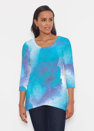 Galaxy Blue (14311) ~ Katherine Hi-Lo Thermal Tunic