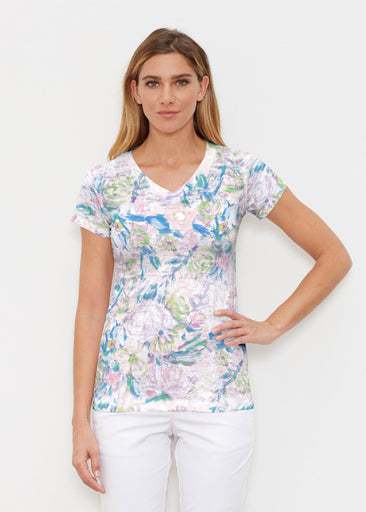 GiGi (17251) ~ Signature Cap Sleeve V-Neck Shirt