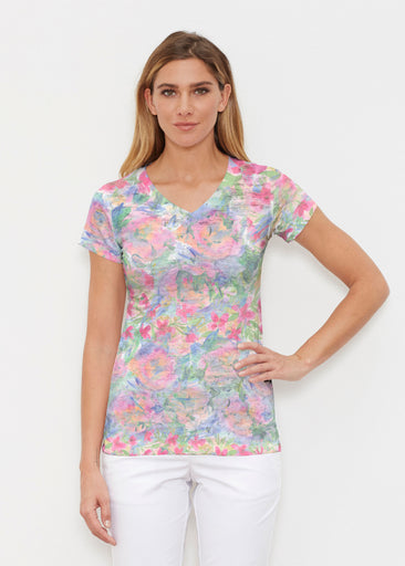 Penelope (17255) ~ Signature Cap Sleeve V-Neck Shirt