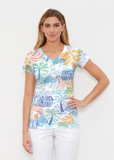 Bahama Mama (17256) ~ Signature Cap Sleeve V-Neck Shirt