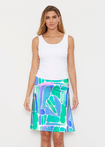 Pebble Walk Blue (17260) ~ Silky Brenda Skirt 21 inch