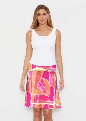 Pebble Walk Orange (17261) ~ Silky Brenda Skirt 21 inch