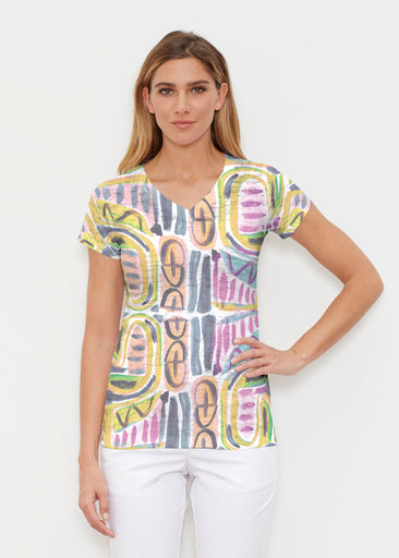 Musical Dance (17263) ~ Signature Cap Sleeve V-Neck Shirt