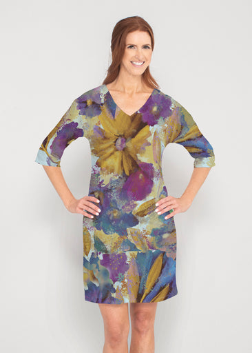 Maya (17266) ~ Lucy 3/4 Sleeve V-Neck Dress