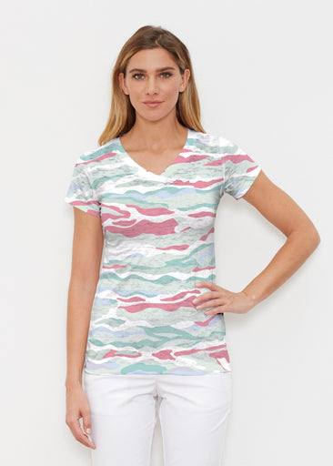 Mountain View Brick (17296) ~ Signature Cap Sleeve V-Neck Shirt