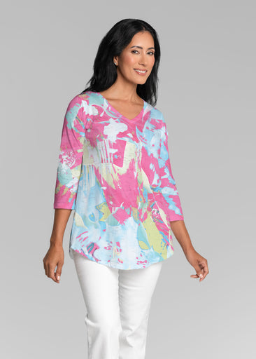 Miami Splash (26001) ~ V-neck Flowy Tunic