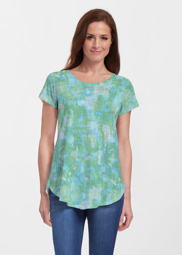 Bali Batik (26003) ~ Short Sleeve Scoop Neck Flowy Tunic