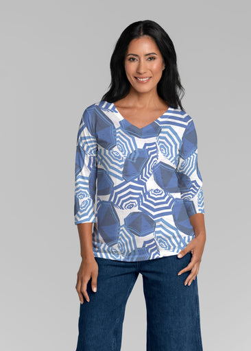 Summer Pop (26006) ~ Signature 3/4 Sleeve V-Neck Top