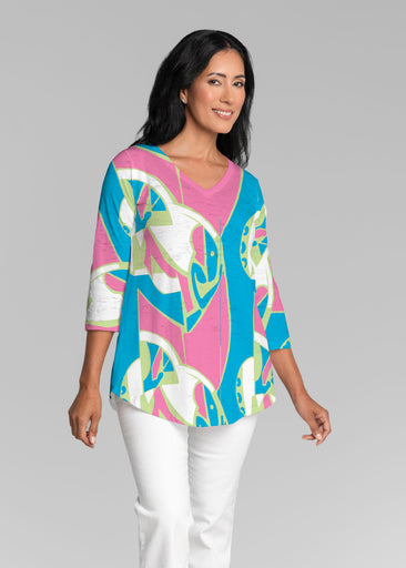 Art Deco (26039) ~ V-neck Flowy Tunic