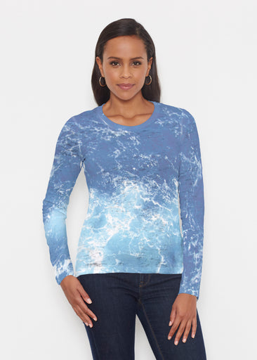 Sea Blue (5098) ~ Signature Long Sleeve Crew Shirt