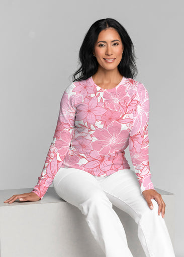 Polly Pink (5268) ~ Thermal Long Sleeve Crew Shirt