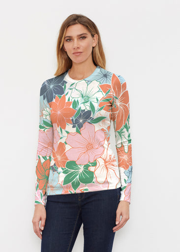 Polly Multi (5272) ~ Butterknit Long Sleeve Crew Top