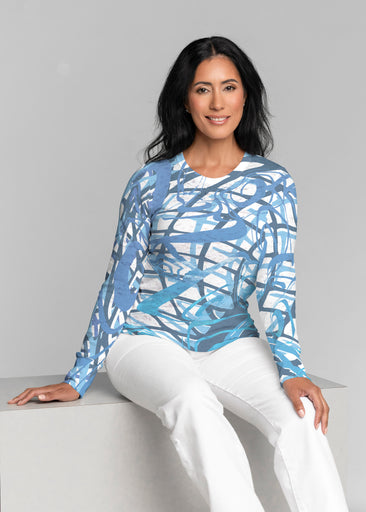 Infinite Blue (5273) ~ Thermal Long Sleeve Crew Shirt