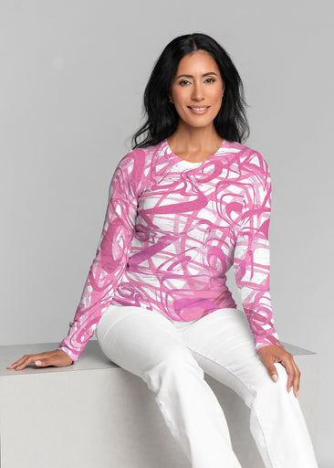 Infinite Pink (5276) ~ Thermal Long Sleeve Crew Shirt