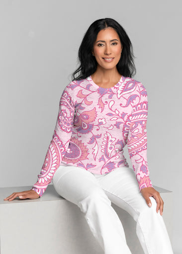 Serena Peach (7456) ~ Thermal Long Sleeve Crew Shirt