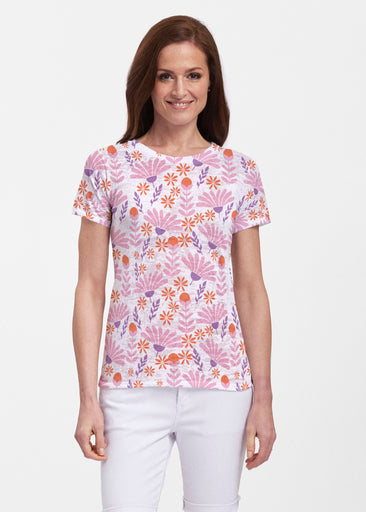 Fanfare (8042) ~ Sheer Short Sleeve Crew Shirt