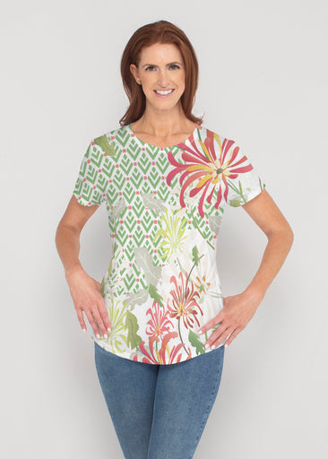 Lucia Green (8089) ~ Contoured Tri-Blend Scoop Tee