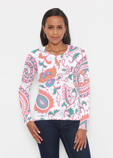 Serena Orange (8189) ~ Signature Long Sleeve Crew Shirt