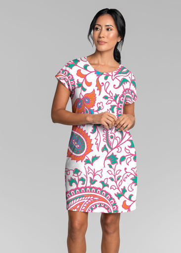 Serena Orange (8189) ~ Lucy Tee Dress