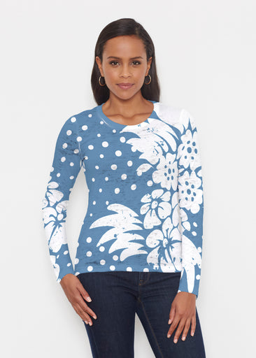 Carlotta Blue (8196) ~ Signature Long Sleeve Crew Shirt