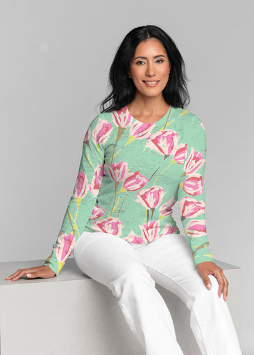 La La Mint (8202) ~ Thermal Long Sleeve Crew Shirt