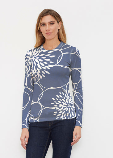 Reflection Navy (11040) ~ Butterknit Long Sleeve Crew Top