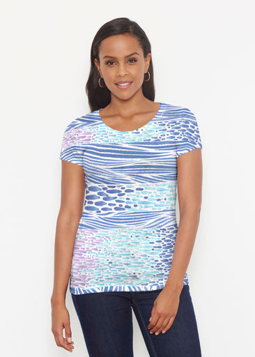 Tidal Stripe (11080) ~ Signature Short Sleeve Scoop Shirt