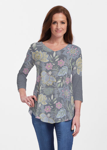 Isabellas Garden (13410) ~ Signature V-neck Flowy Tunic