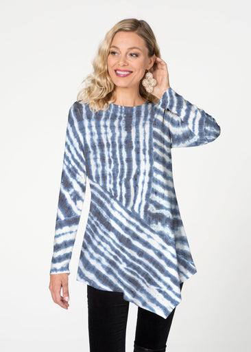 Tie-Dye Ripple (14183) ~ Asymmetrical French Terry Tunic
