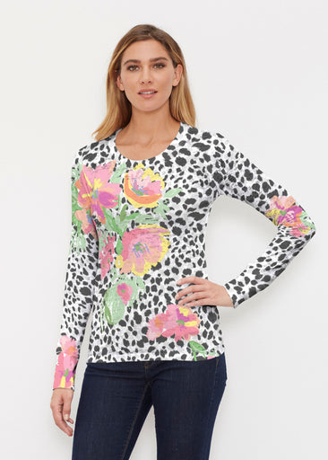 Spring Leopard (14225) ~ Thermal Long Sleeve Crew Shirt