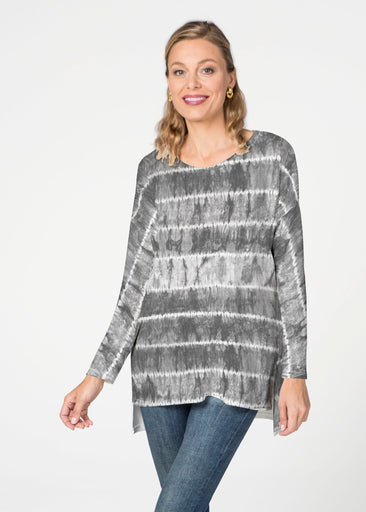 Striation Grey (14251) Slouchy Butterknit Top