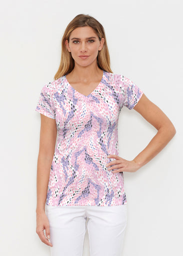 Spring Rain (14268) ~ Signature Cap Sleeve V-Neck Shirt
