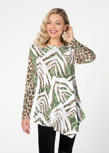 Lush Jaguar (16151) ~ Asymmetrical French Terry Tunic