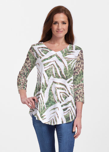 Lush Jaguar (16151) ~ Signature V-neck Flowy Tunic