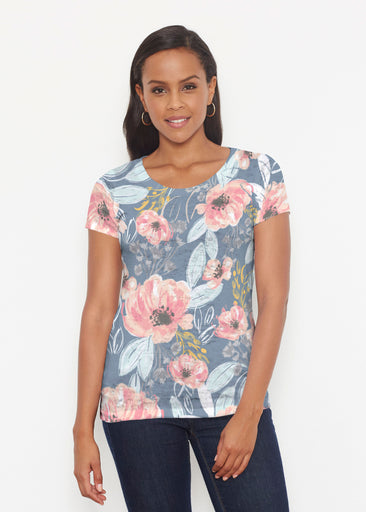 Blossoming Blooms (16226) ~ Short Sleeve Scoop Shirt