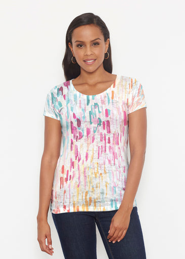 Rainbow Rain (16227) ~ Short Sleeve Scoop Shirt