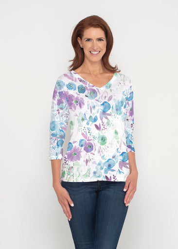 Violet (16228) ~ Signature 3/4 Sleeve V-Neck Top