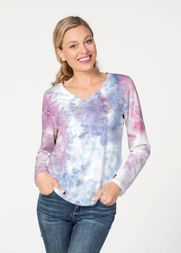 Boho Ice (16230) ~ French Terry V-neck Top
