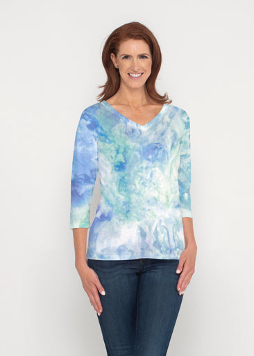 Francesca (16249) ~ Signature 3/4 Sleeve V-Neck Top