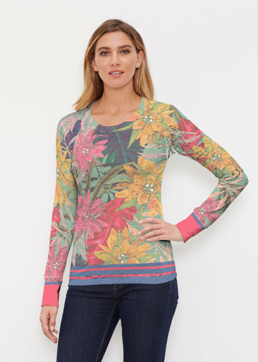 Autumn Stripe (17196) ~ Thermal Long Sleeve Crew Shirt