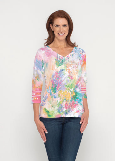 Cool Desert Vibes (17232) ~ Signature 3/4 Sleeve V-Neck Top