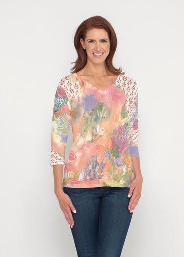 Warm Desert Vibes (17248) ~ Signature 3/4 Sleeve V-Neck Top