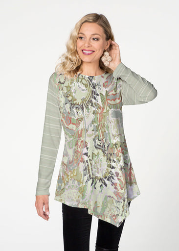 Jungle Escape  (19156) ~ Asymmetrical French Terry Tunic