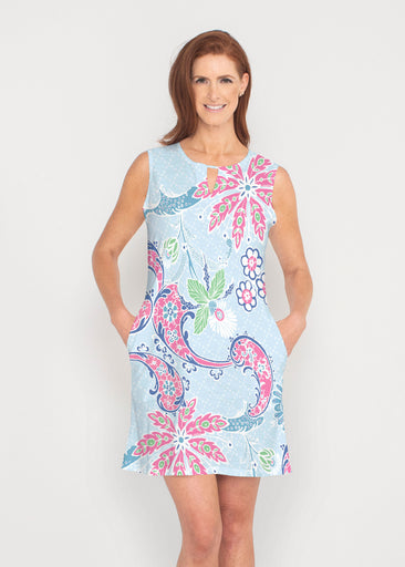 Tropical Island (2029) ~ French Terry Keyhole Sleeveless Dress