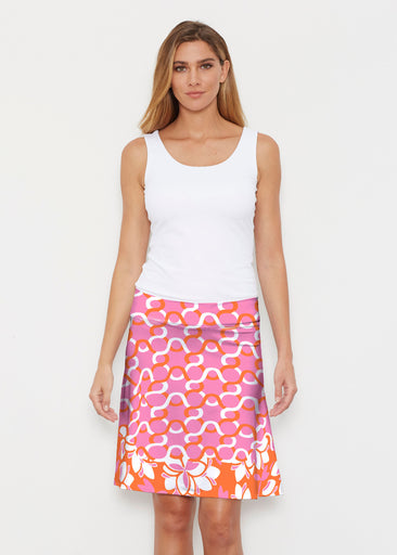 Squiggles Pink (20341) ~ Silky Brenda Skirt 21 inch