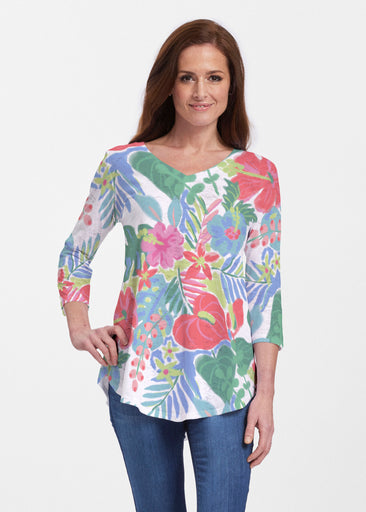 Hawaiian Fling (22141) ~ Signature V-neck Flowy Tunic