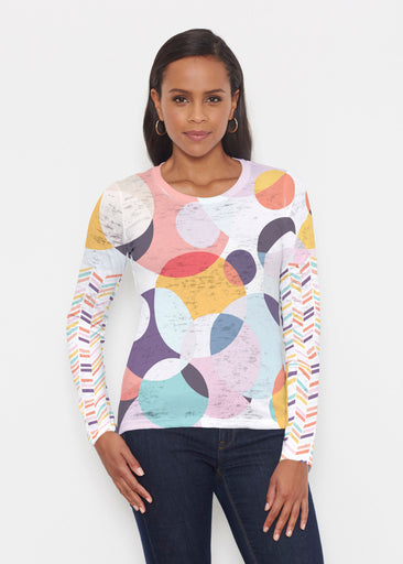 Marble Chevron (25065) ~ Signature Long Sleeve Crew Shirt