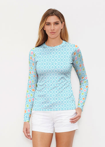 Waves of Sherbet (25072) ~ Long Sleeve Rash Guard
